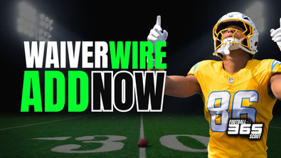 Los Angeles Chargers tight end Oronde Gadsden celebrates after a touchdown — featured in Football Scout 365’s Week 8 Fantasy Football Waiver Wire article highlighting top must-add players and breakout waiver wire pickups.