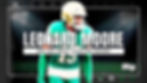 Leonard Moore Notre Dame cornerback 2027 NFL Draft scouting report graphic with Football Scout 365 branding and NFL Draft projection artwork.