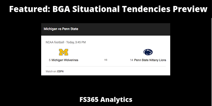 CFB 365 WK: Key Matchup Michigan Defense v. Penn State Offense Situational Analysis.
