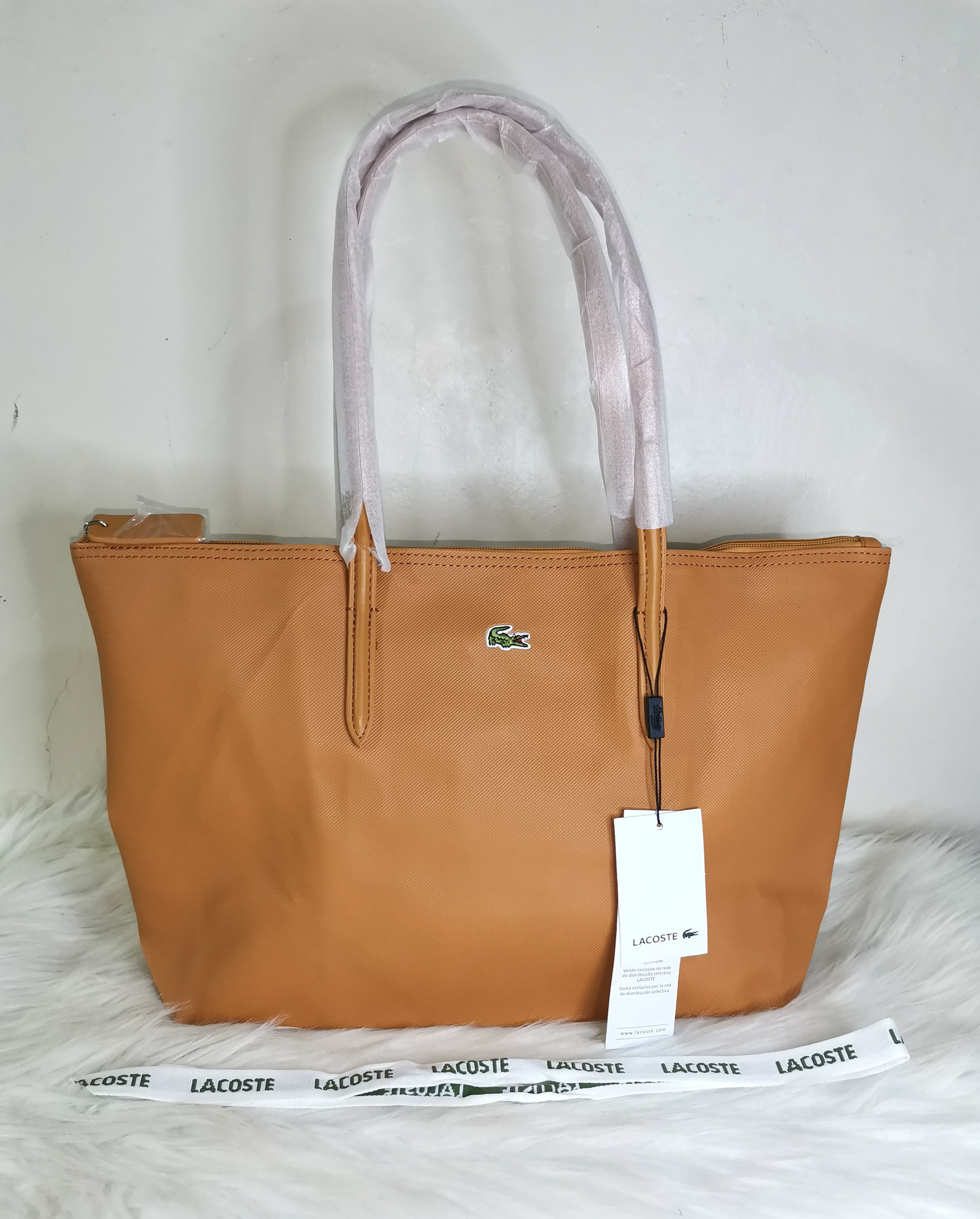 Lacoste Tote Bag (Light Brown)