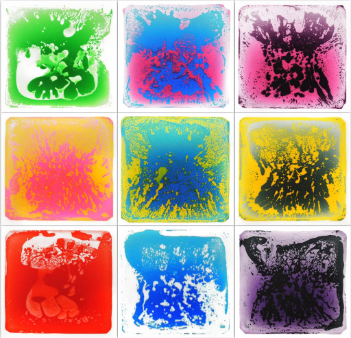 Art3d Liquid Fusion Activity Play Mat for Kids, Pack of 9 Tiles
