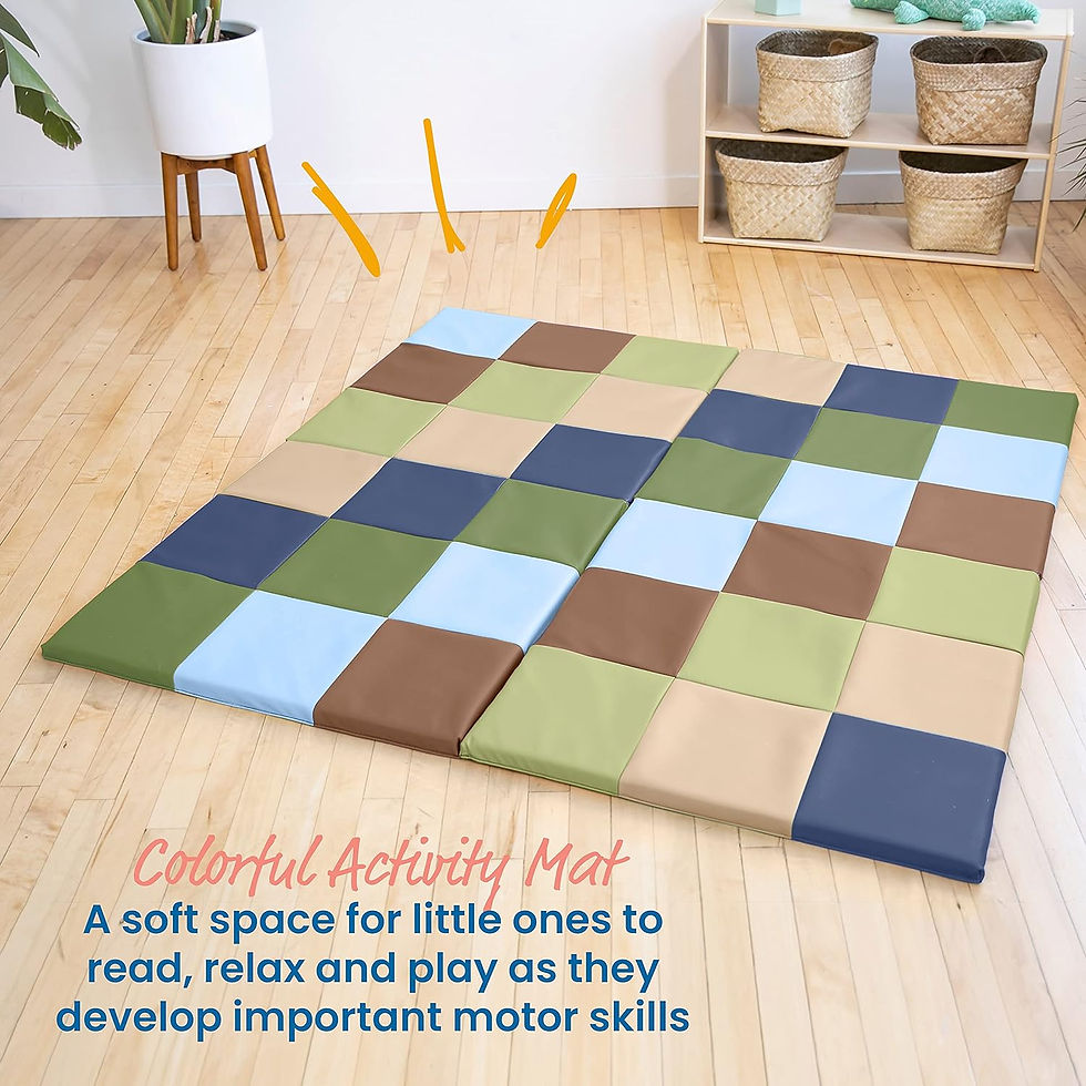 Miniaturbild: ECR4Kids SoftZone Patchwork Activity Mat, Folding Playmat, Assorted, 58" Square
