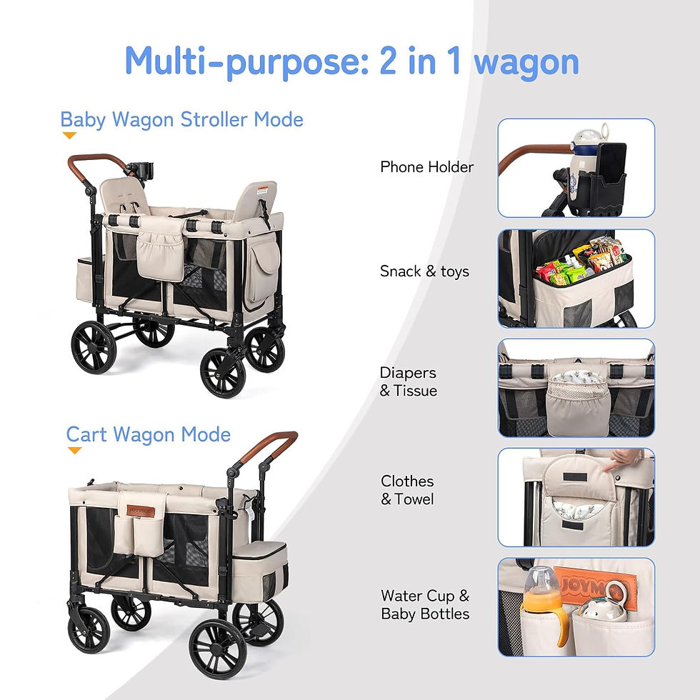 Miniaturbild: JOYMOR Double Pro Stroller Wagon for 2 Kids