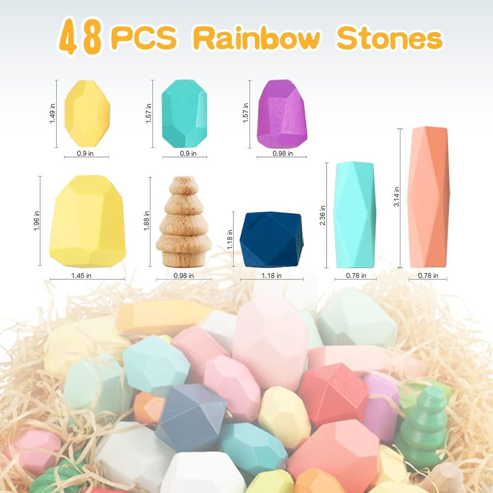 サムネイル： 48PCS Wooden Stacking Building Blocks Montessori Toys