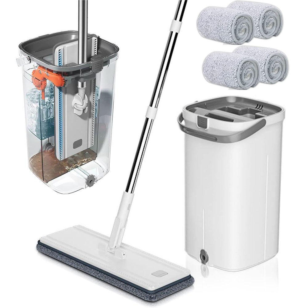 Einzigartiges Moppset mit Wasserpumptechnologie, trennt schmutziges und sauberes Wasser