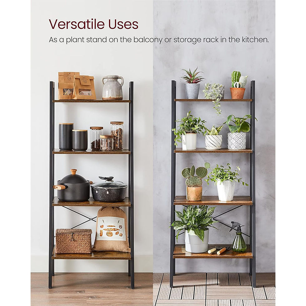 Miniaturbild: VASAGLE Ladder Shelf, 4-Tier Bookshelf, Storage Rack