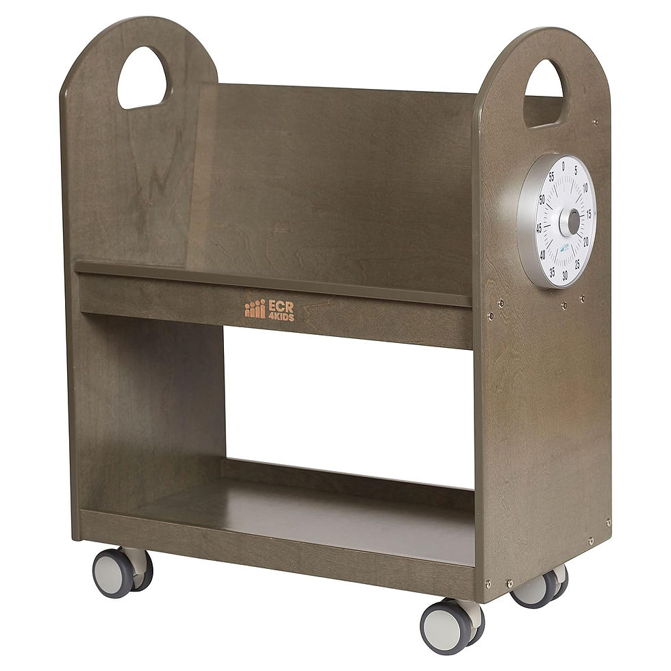 Μικρογραφία: ECR4Kids Mobile Book Cart with Countdown Timer, Classroom Bookshelf