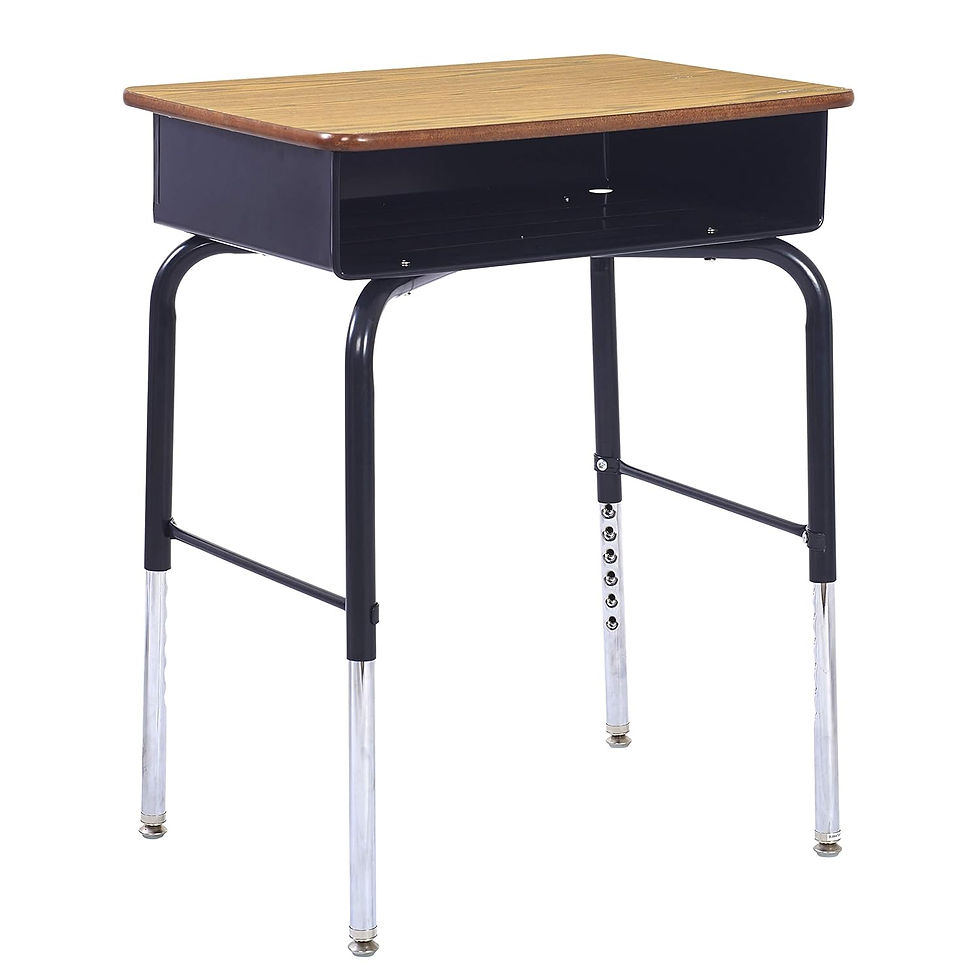 Thumbnail: ECR4Kids Book Box Desk + Kid's Shell Stack Chair