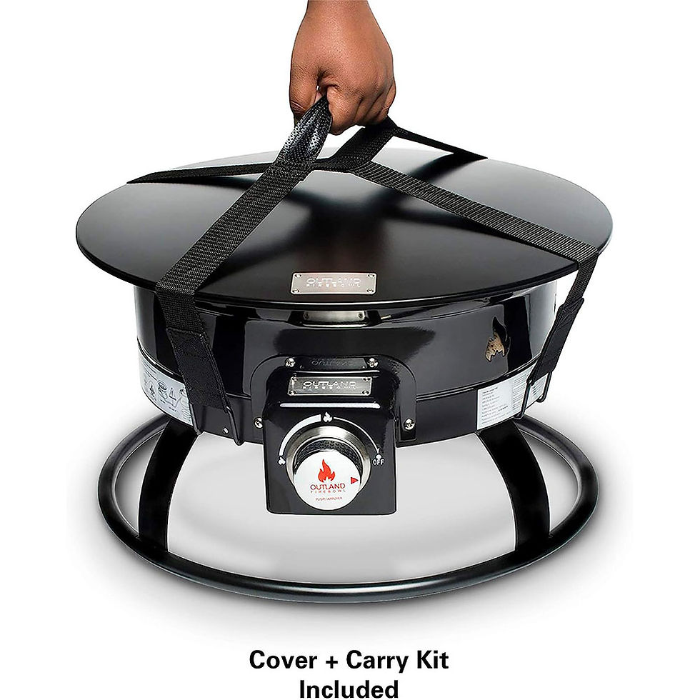 Thumbnail: Deluxe Outdoor Portable Propane Gas Fire Pit with Cover & Carry Kit