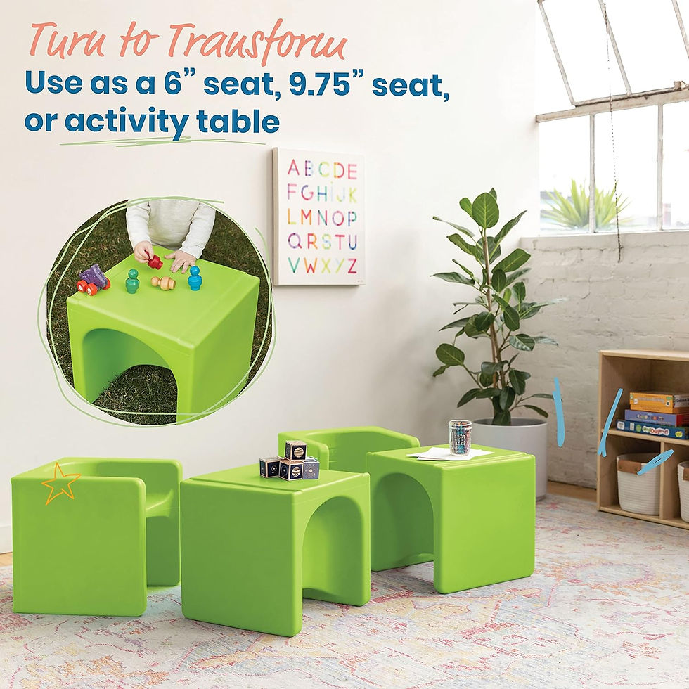 Miniature : ECR4Kids Tri-Me 3-In-1 Cube Chair