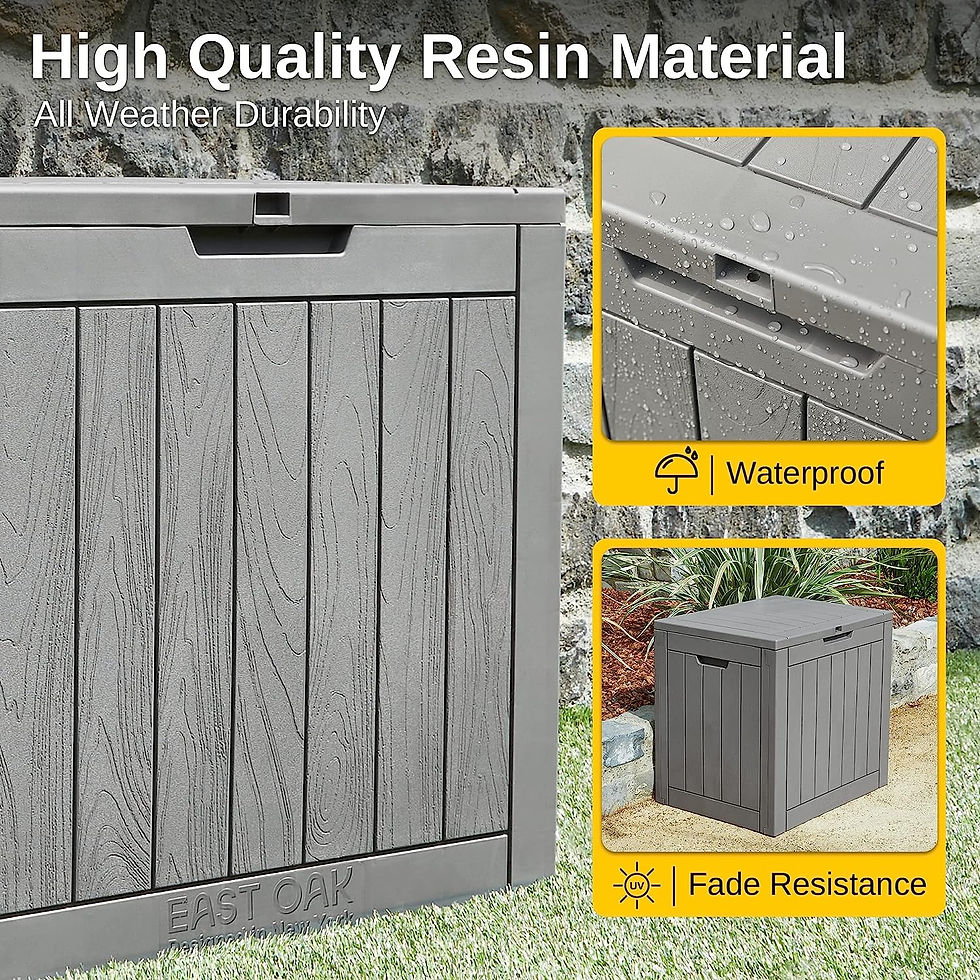 Μικρογραφία: 31 Gallon Indoor and Outdoor Storage Box with Padlock for Patio Cushions
