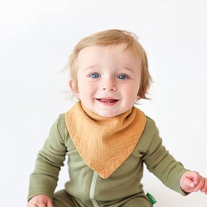 サムネイル： Konssy Muslin Baby Bibs 10 Pack Baby Bandana Drool Bibs 100% Cotton