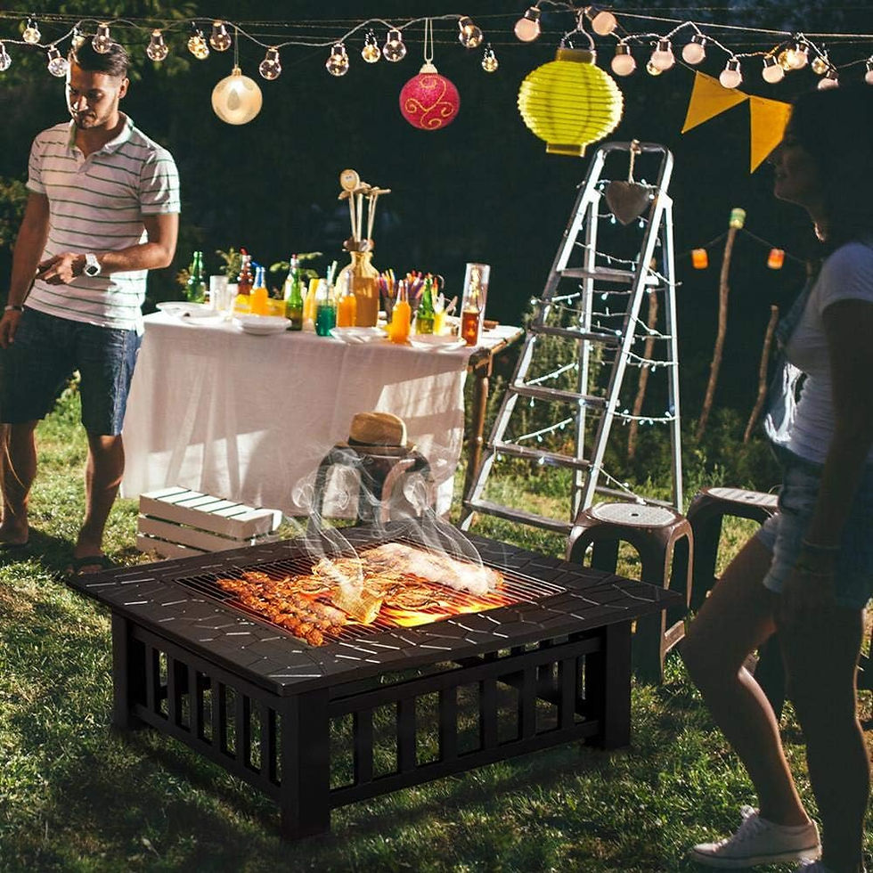 Miniaturbild: Yaheetech Multifunctional Fire Pit Table 32 in