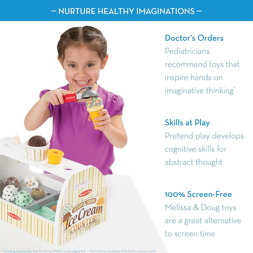 Μικρογραφία: Melissa & Doug Wooden Scoop and Serve Ice Cream Counter (28 pcs)