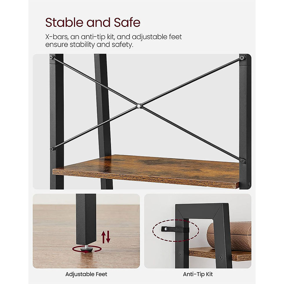 Μικρογραφία: VASAGLE Ladder Shelf, 4-Tier Bookshelf, Storage Rack