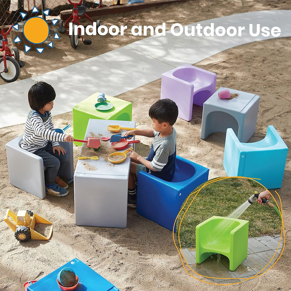 Miniature : ECR4Kids Tri-Me 3-In-1 Cube Chair