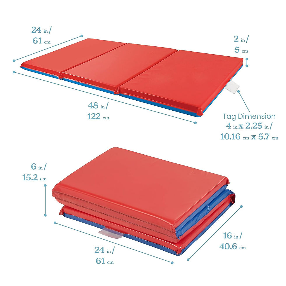 Miniaturbild: ECR4Kids Premium Folding Rest Mat,  Sleeping Pad, Blue/Red