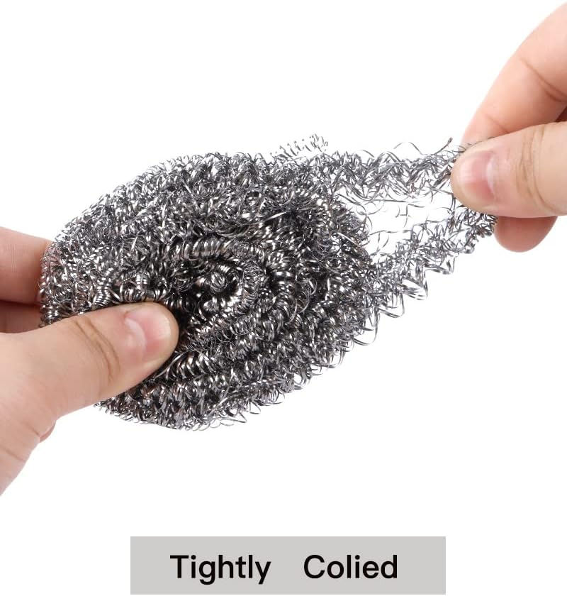 サムネイル： 12Pcs Scourer Steel Wool Scrubber
