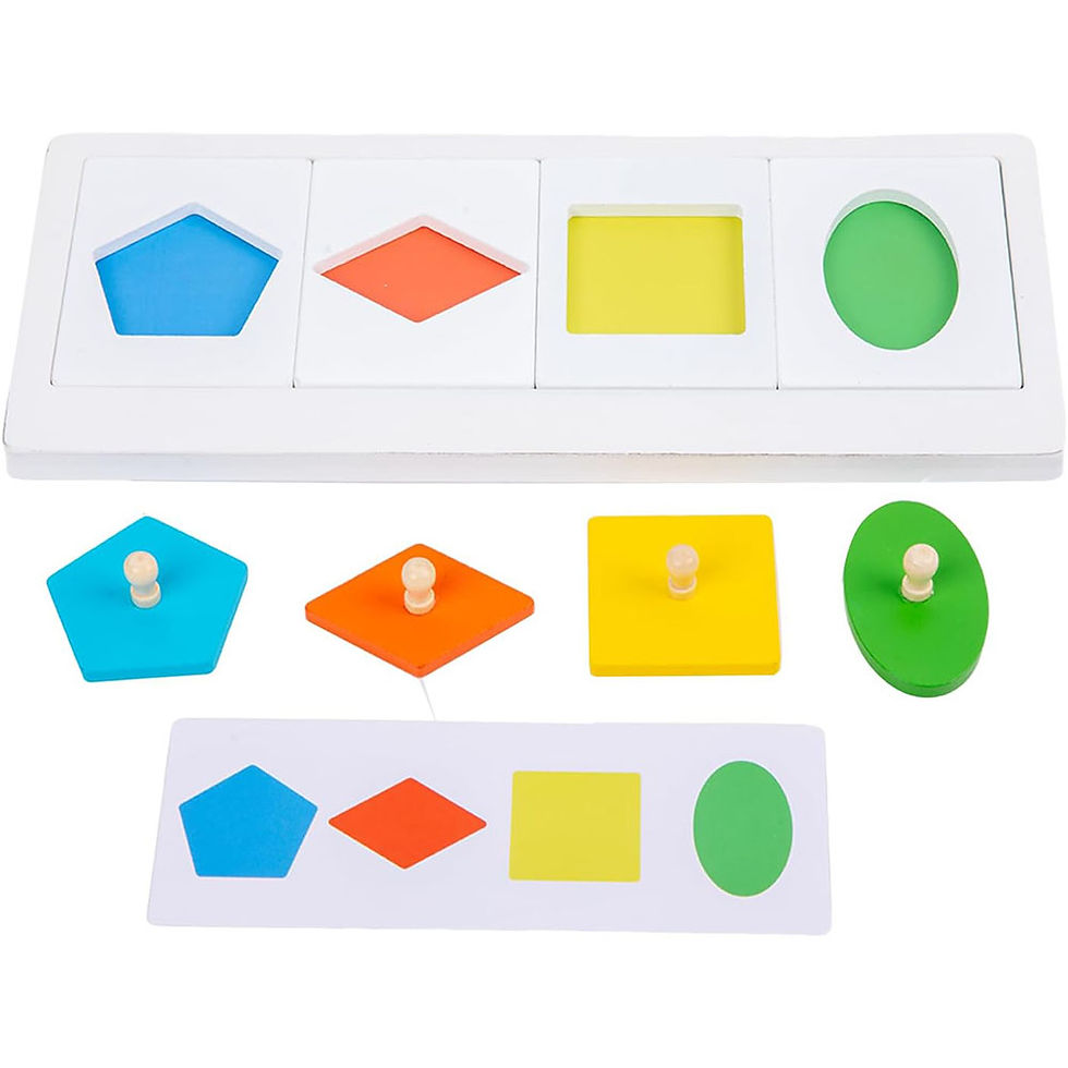 Miniature : Adena Montessori Colorful Multiple Shape Puzzles Toys (24 Pieces)
