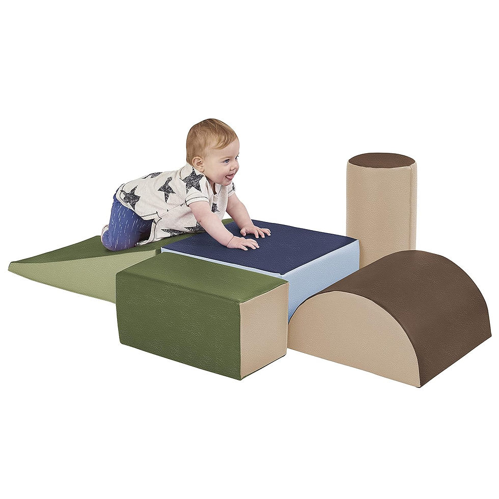 Thumbnail: ECR4Kids SoftZone Climb and Crawl Playset, Building Blocks, Assorted, 5-Piece