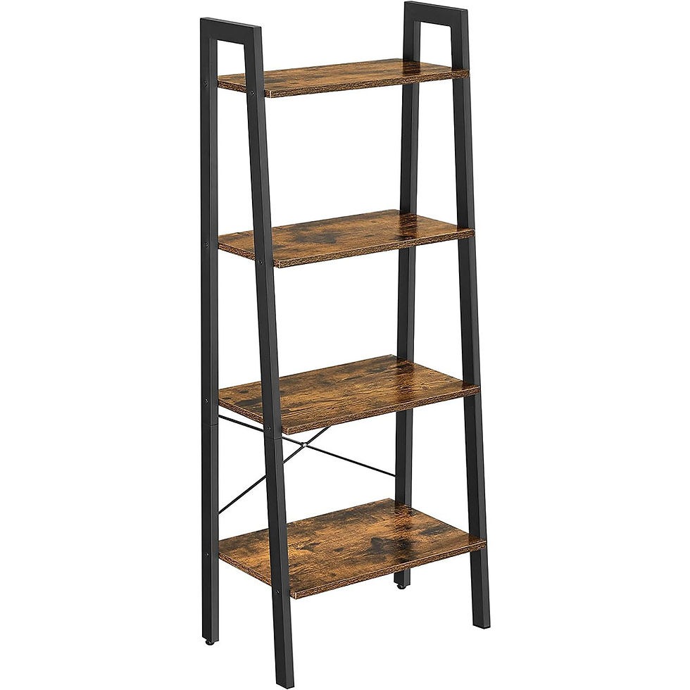 Thumbnail: VASAGLE Ladder Shelf, 4-Tier Bookshelf, Storage Rack