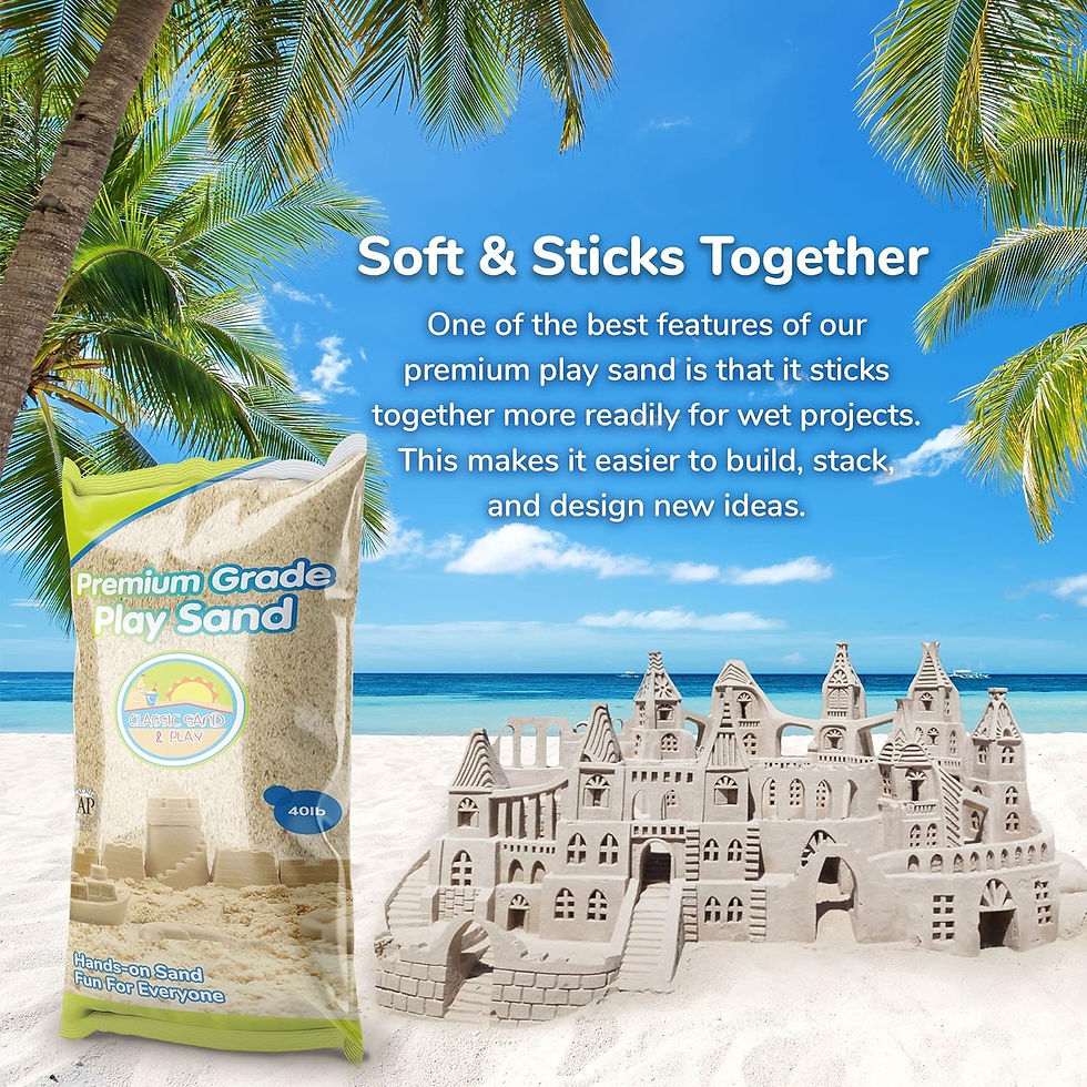 サムネイル： Classic Sand and Play Sand for Sandbox, Table, Therapy, and Outdoor Use, 40 lb