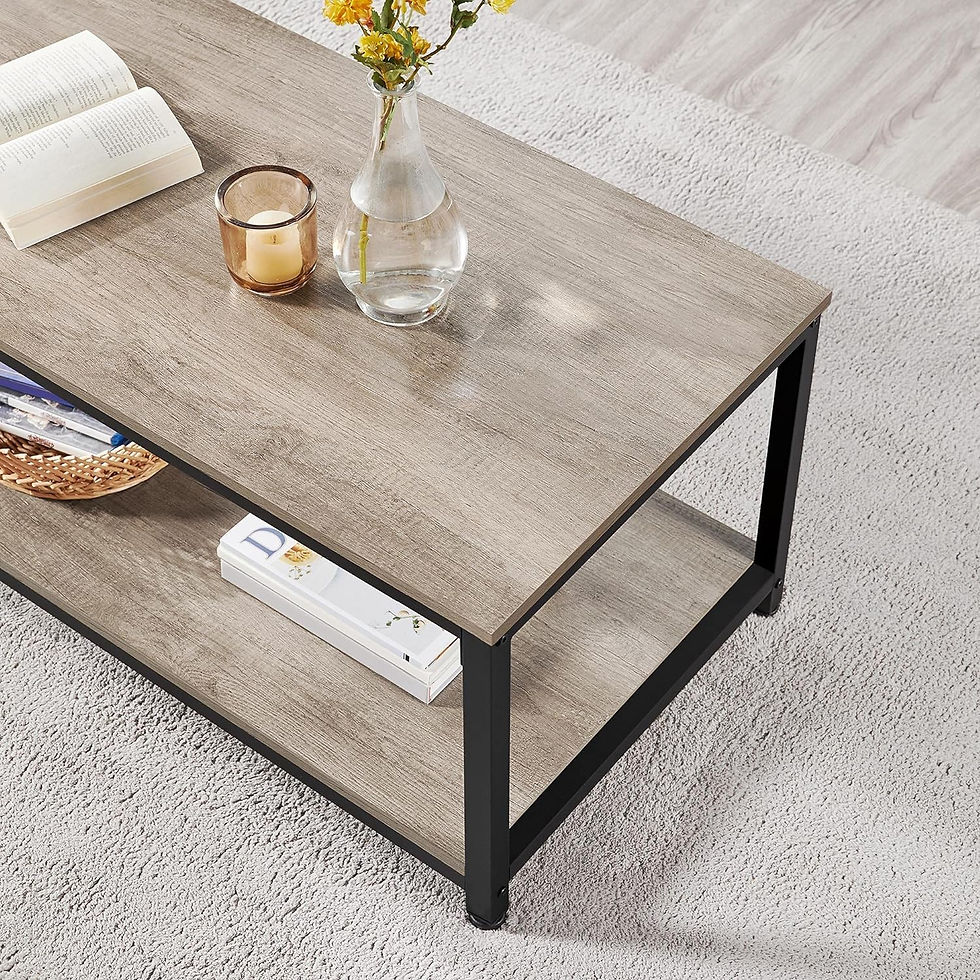 Μικρογραφία: Yaheetech 2-Tier Industrial Wood Coffee Table