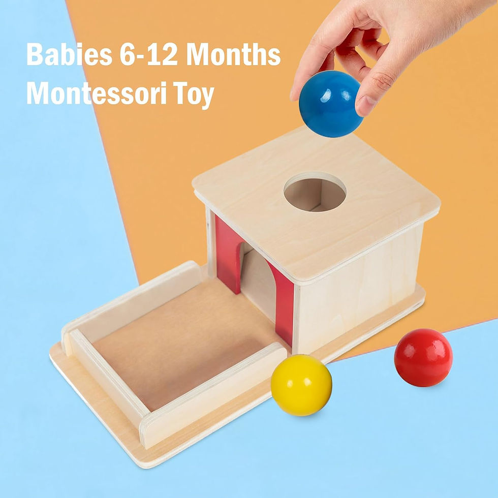 Miniature : Adena Montessori Full Size Object Permanence Box with Tray Three Balls (Classic)