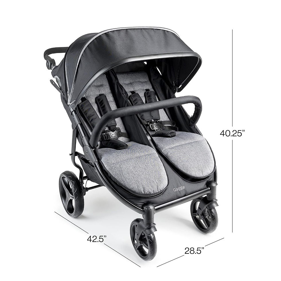 Miniature : Gaggle by Foundations Roadster Double Stroller with UV Blocking Canopy