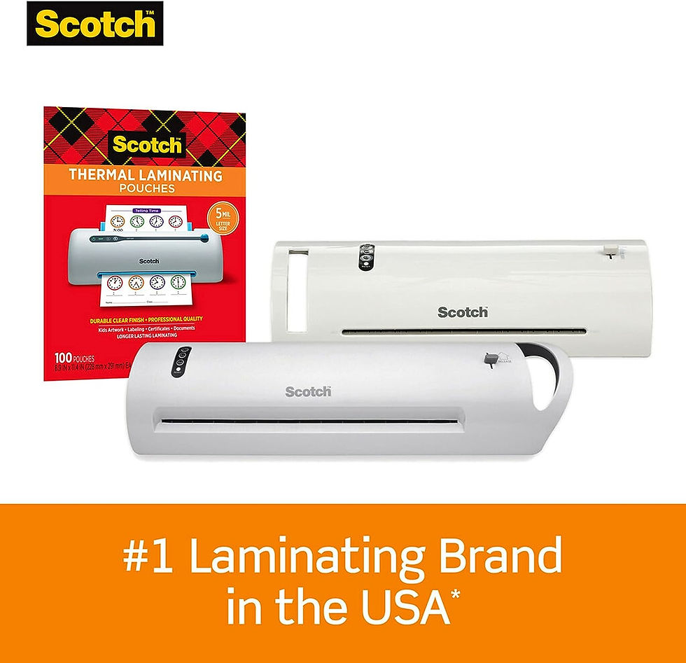 Thumbnail: Scotch Thermal Laminating Pouches, 100 Pack Laminating Sheets, 3 Mil