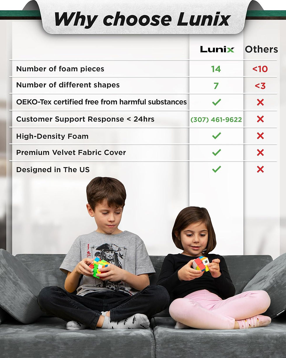 Miniature : Lunix LX15 14pcs Modular Kids Play Couch