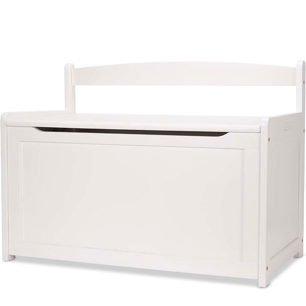 Miniaturbild: Melissa & Doug Wooden Toy Chest-White Furniture for Playroom