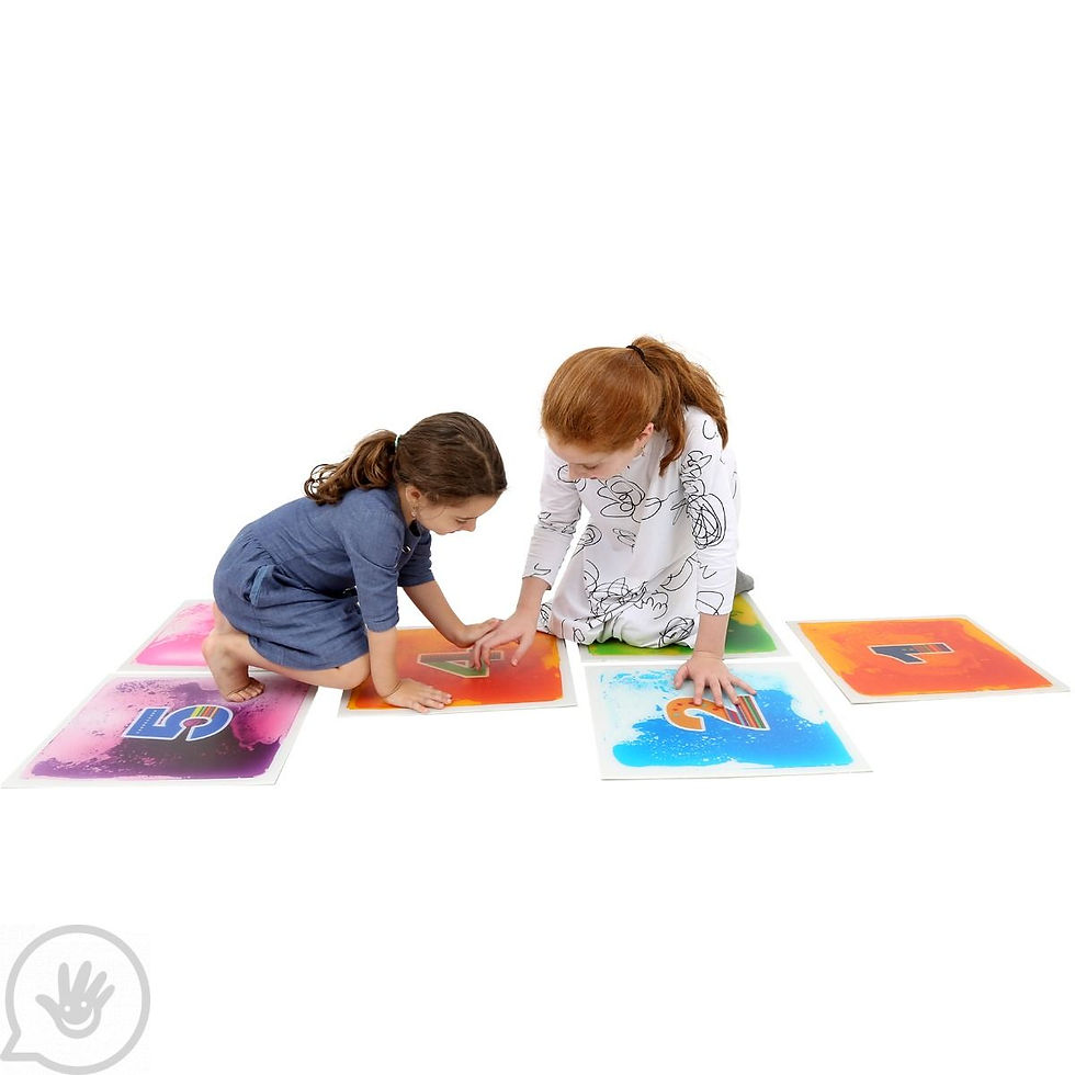 Μικρογραφία: Large Liquid Sensory Floor Tiles for Hopscotch and Number Learning (10 Pack)