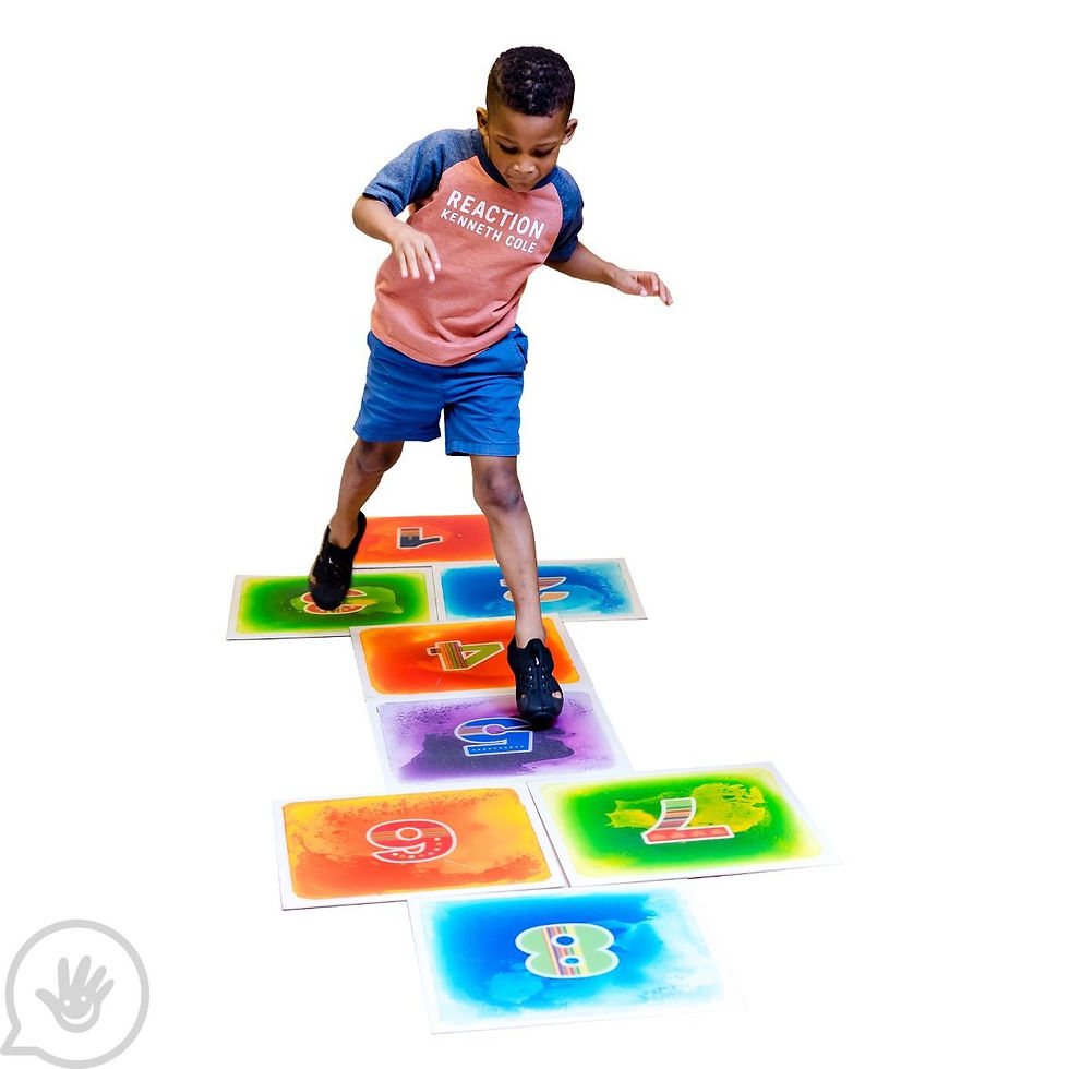 Μικρογραφία: Large Liquid Sensory Floor Tiles for Hopscotch and Number Learning (10 Pack)