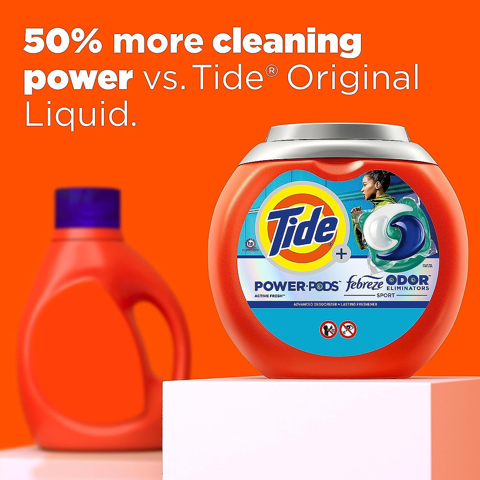 Thumbnail: Tide Power Pods Laundry Detergent Pacs with Febreze Sport, 63 Count