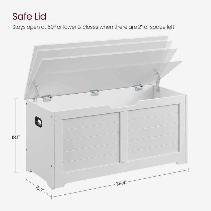 Miniature : VASAGLE Storage Chest, Storage Trunk with 2 Safety Hinges