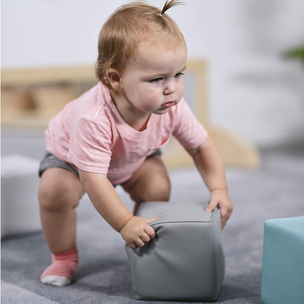 Thumbnail: ECR4Kids SoftZone Patchwork Toddler Building Blocks, Foam Cubes, 12-Piece