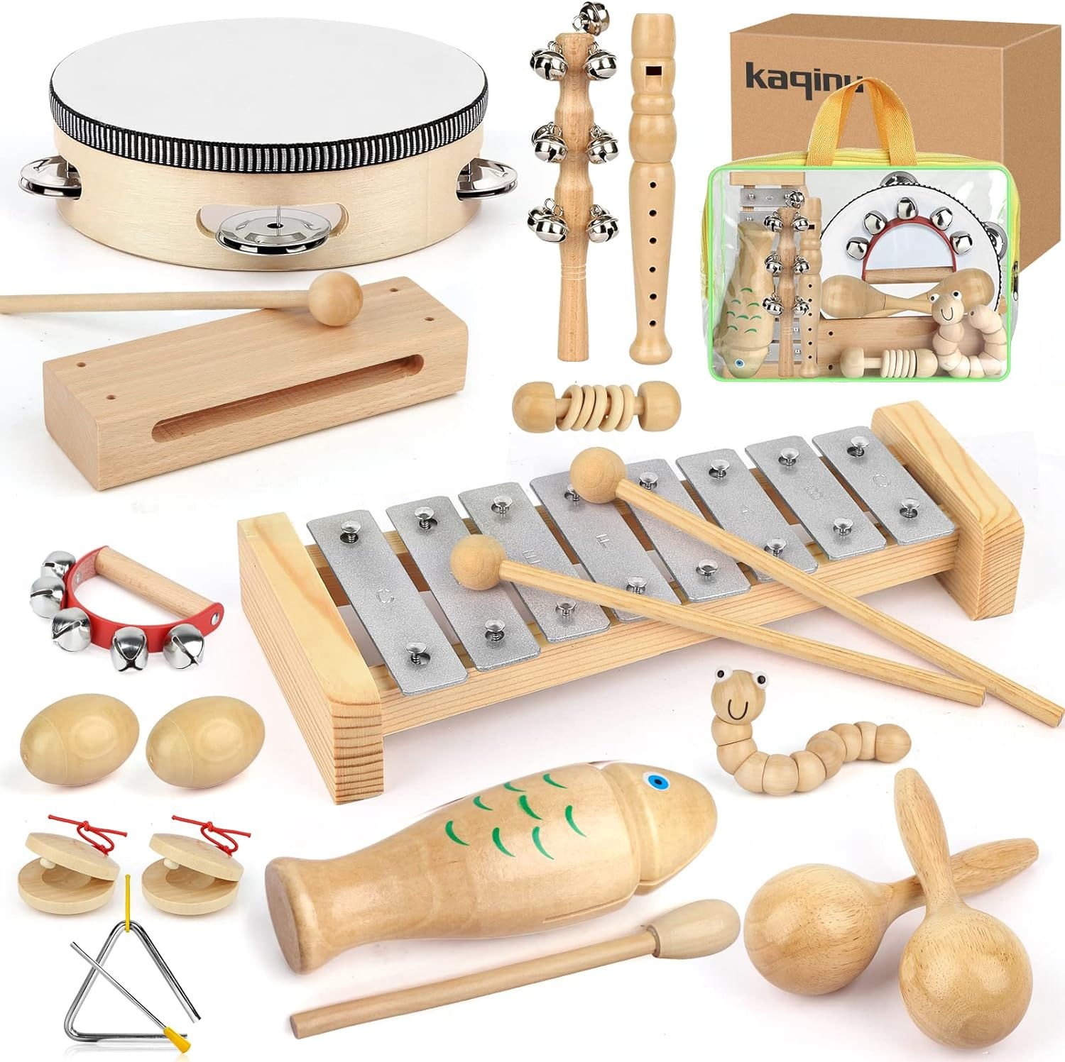kaqinu Kids Musical Instruments, 23 Packs