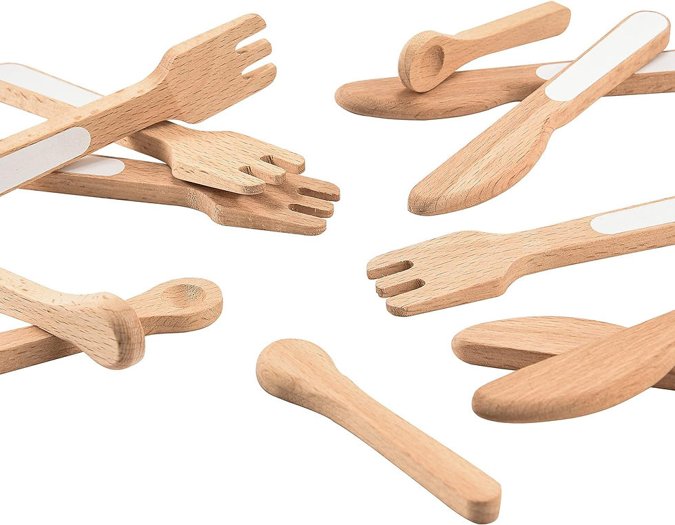 Thumbnail: 27PCS Wooden Toy Plates and Dishes for Kitchen Set