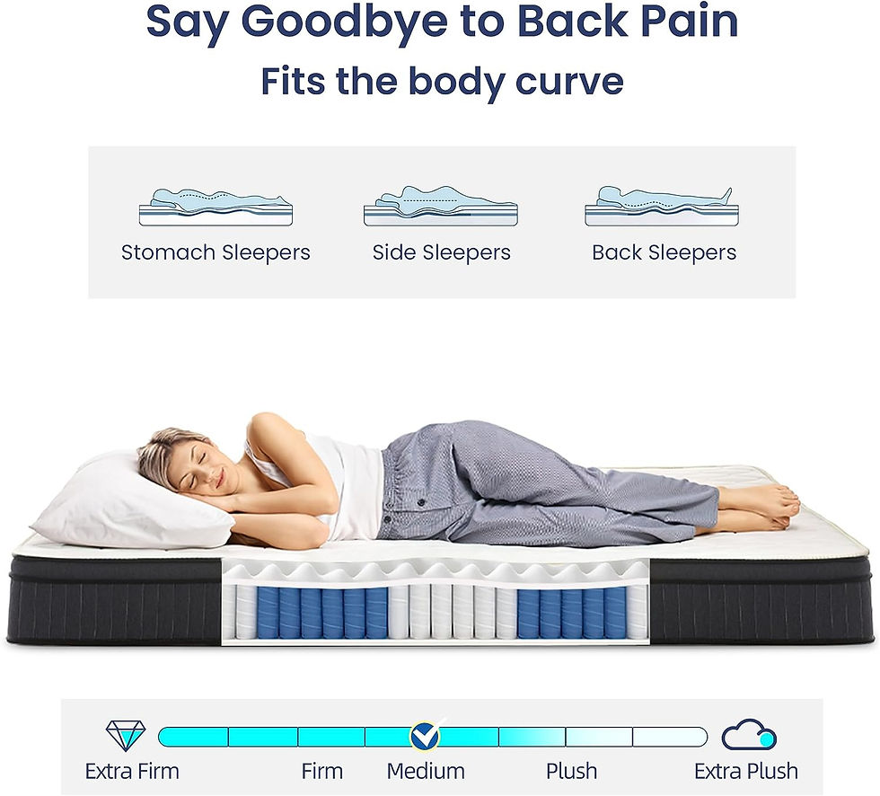 Thumbnail: sofree bedding Queen Mattress, 12 Inch Memory Foam Hybrid Mattress Queen Size