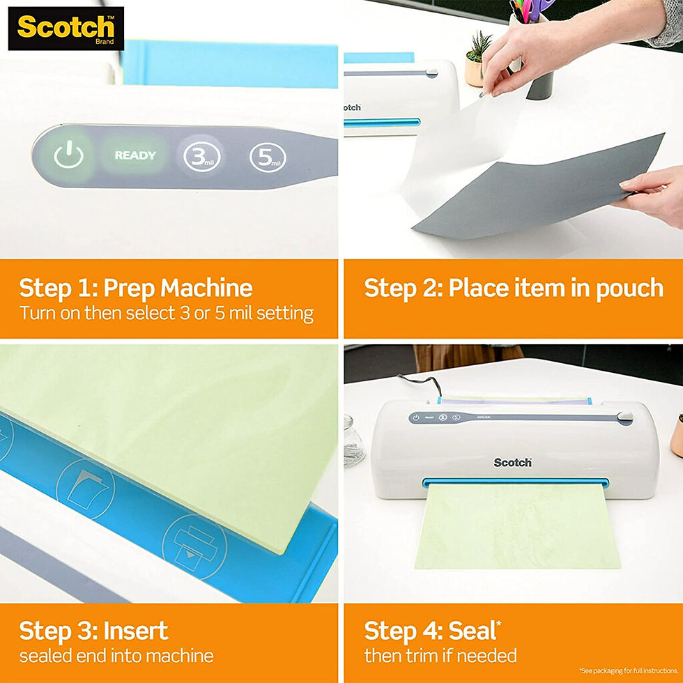 Miniaturbild: Scotch Thermal Laminating Pouches, 100 Pack Laminating Sheets, 3 Mil