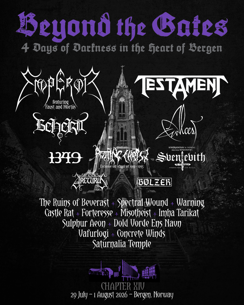 Beyond the Gates announces: Rotting Christ, Alcest, Testament & more!