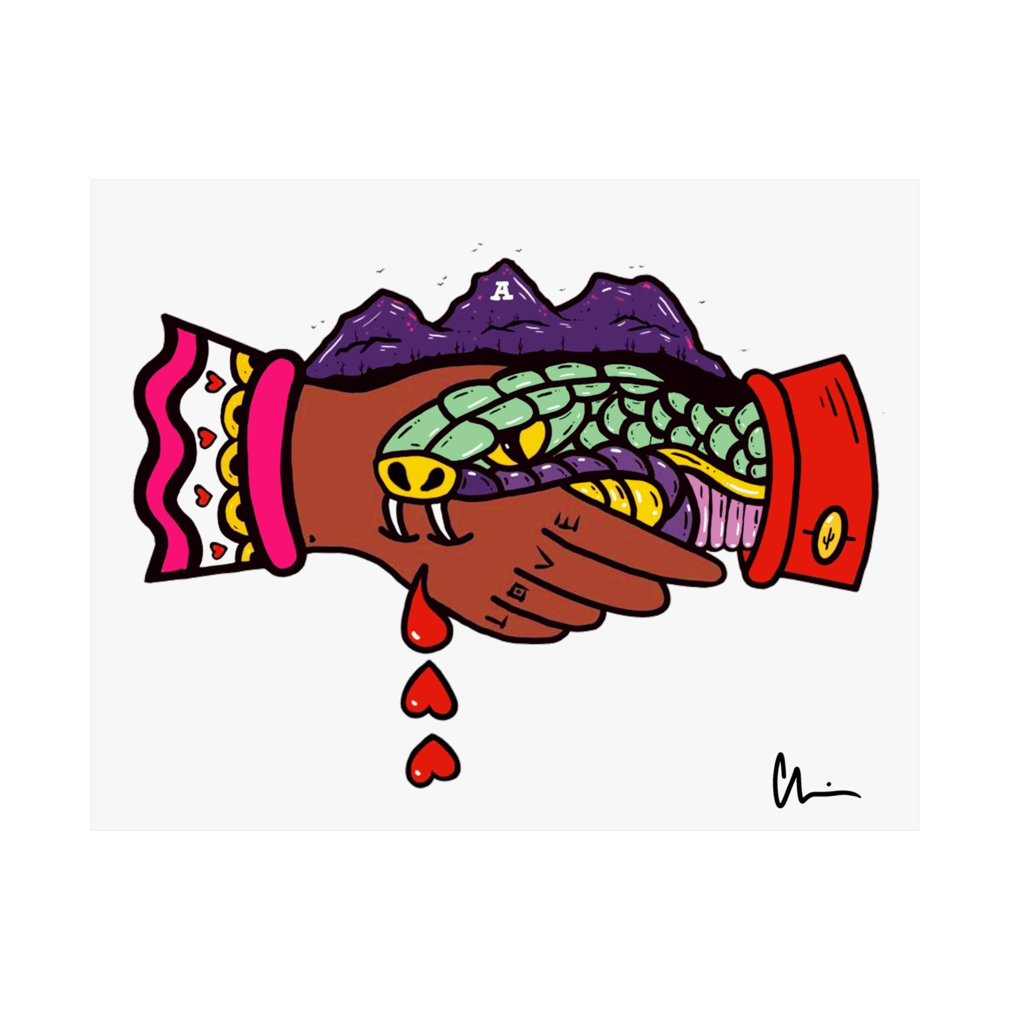 Hearts in Hand Poster Print