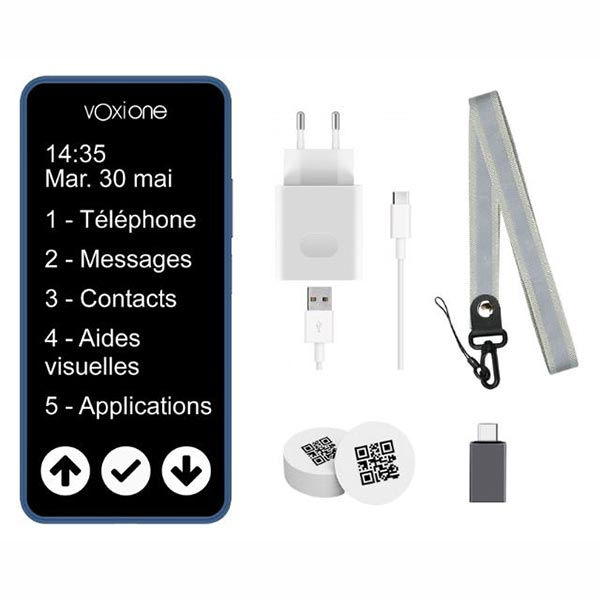 Miniature : Téléphone multifonctions parlant VoxiOne 2 pour aveugle ou malvoyant