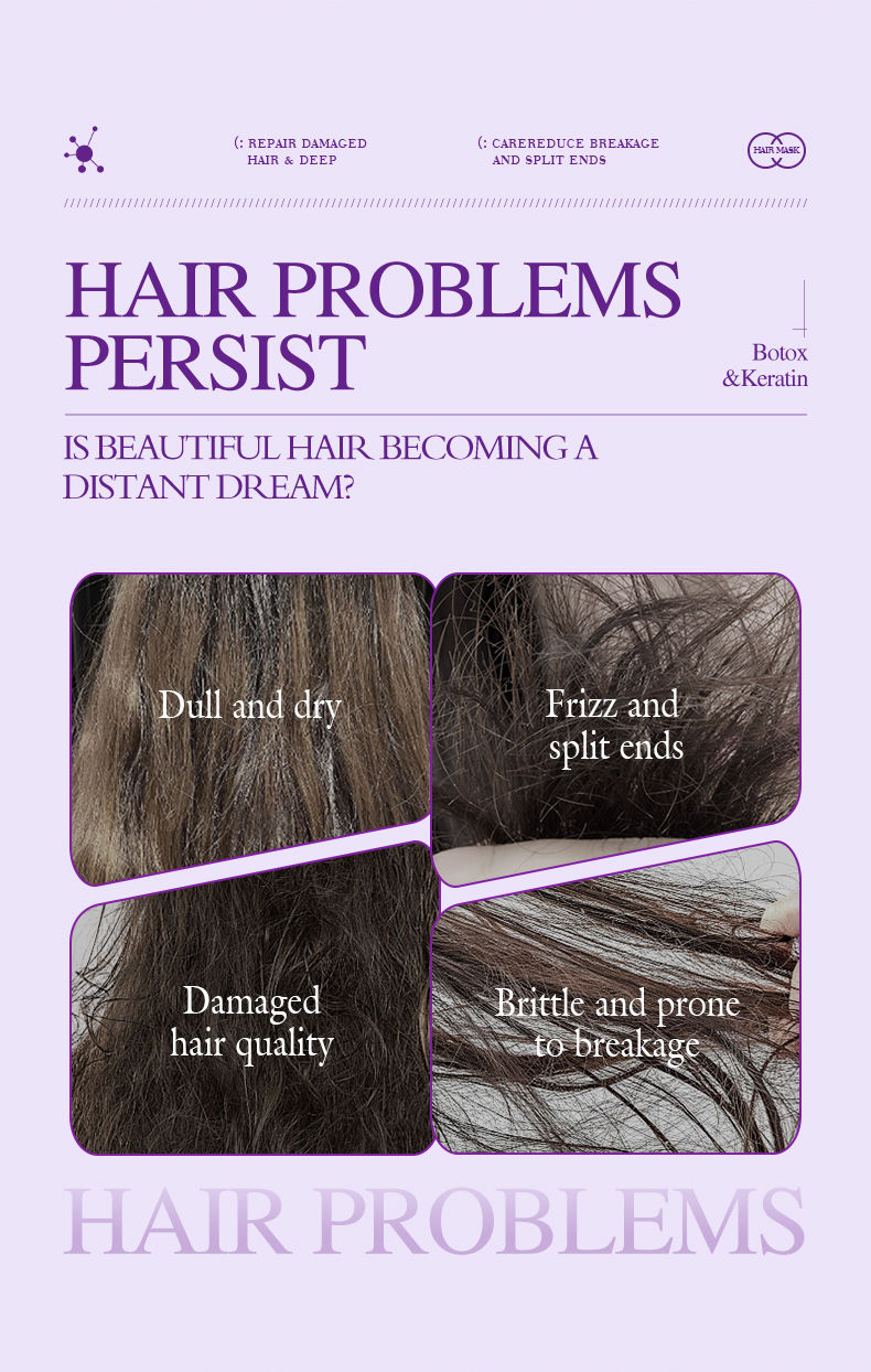 Thumbnail: Keratin Hair Mask Magical 5 Second Repair Damage Frizzy Soft Smooth Shiny Hair D