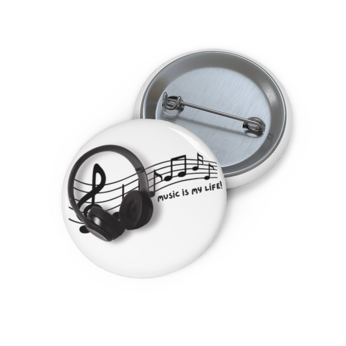 Music Notes Pin Buttons