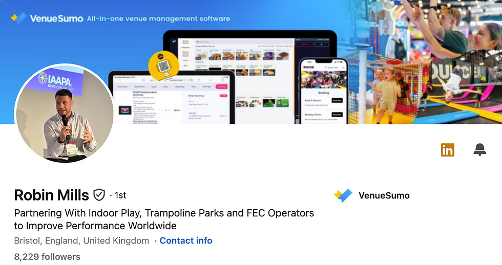 Screenshot of Robin Mills LinkedIn page