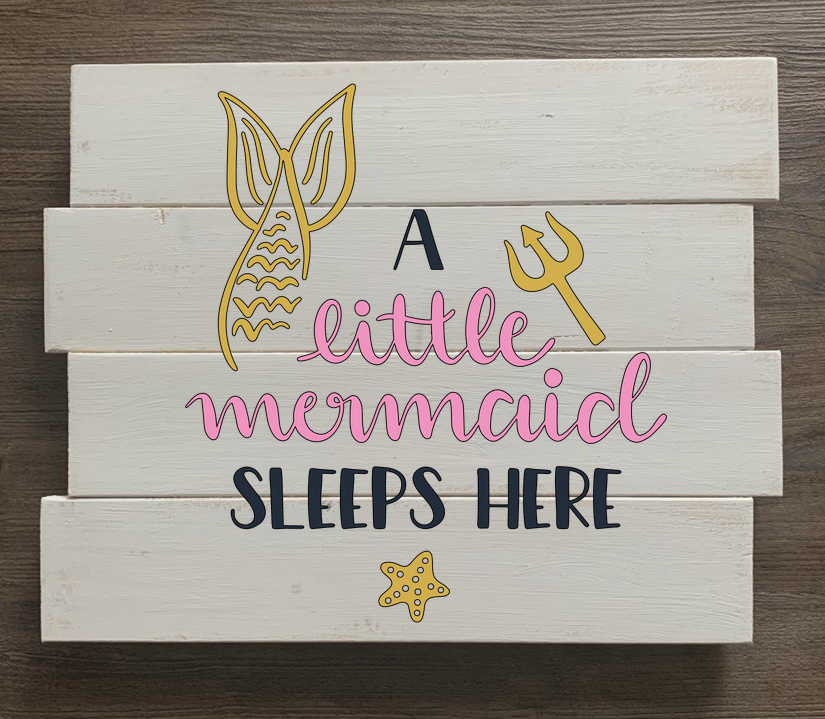A little mermaid sleeps here