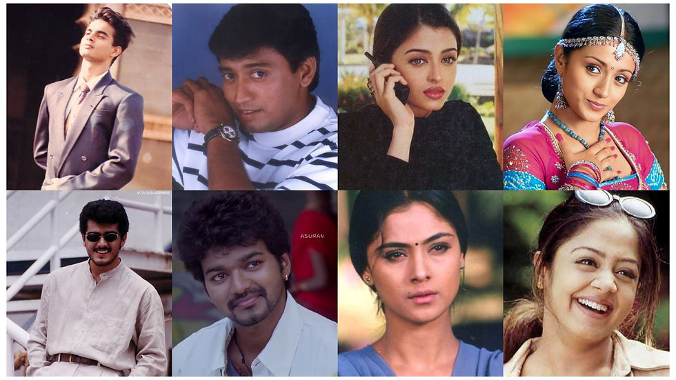 Eye-level view of an open film set featuring dynamic characters