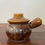 Thumbnail: Vintage Drip Glazed Ceramic Crock/Soup Bowl Set